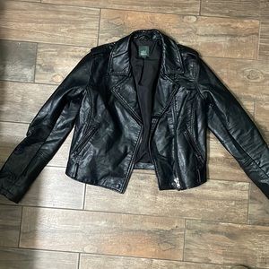 Womens faux leather jacket